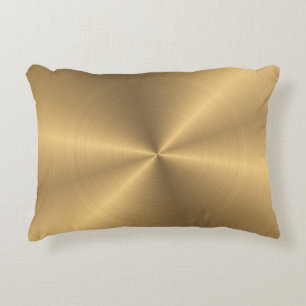 Personalisierte goldene metallische Radialstruktur Zierkissen
