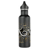 Personalisierte Goldene Noten Star Trinkflasche (Links)