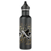 Personalisierte Goldene Noten Star Trinkflasche (Rechts)