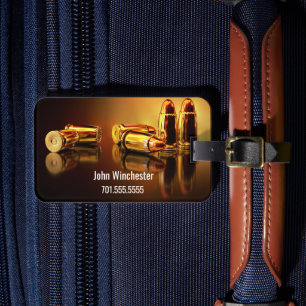 Personalisierte Goldene Patronen Gepäckanhänger