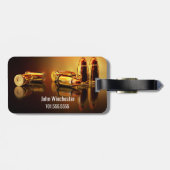 Personalisierte Goldene Patronen Gepäckanhänger (Rückseite horizontal)