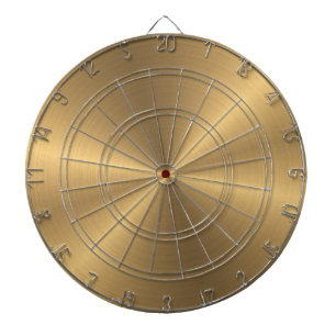 Personalisierte goldene radiale Metallstruktur Dartscheibe