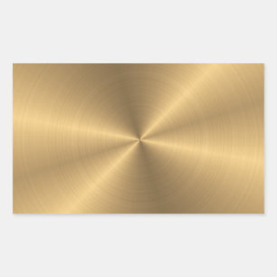 Personalisierte goldene radiale Metallstruktur Rechteckiger Aufkleber