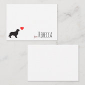 Personalisierte goldene Retriever-Mitteilungskarte Mitteilungskarte (Vorne/Hinten)