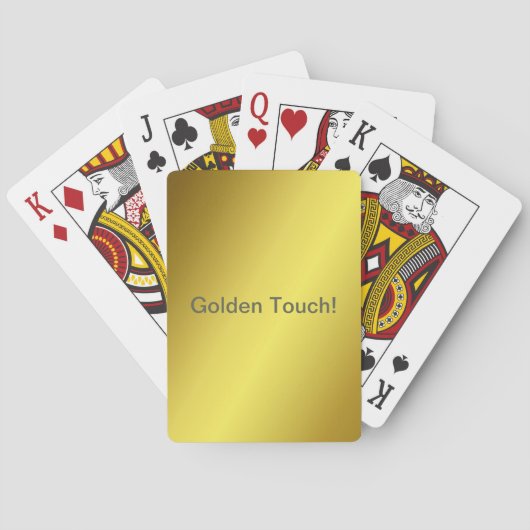 Personalisierte "Goldene Touch", gelb und goldgelb Spielkarten (Rückseite)