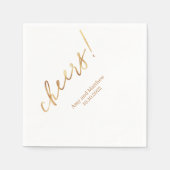 Personalisierte goldfarbene Juwelenszene Serviette (Vorderseite)