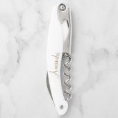 Personalisierte Goldfedern Kellnermesser (Rückseite)