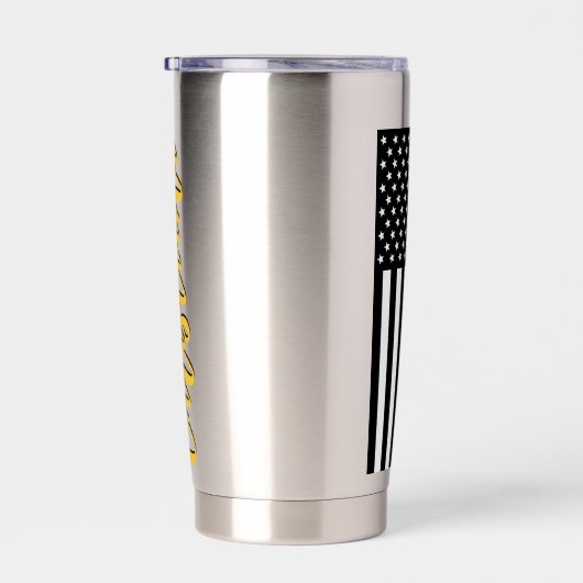 Personalisierte Goldflagge 911 für den Dispatcher Thermobecher (Rechts)