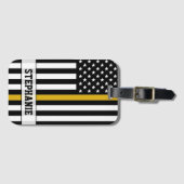 Personalisierte Goldflagge 911 Gepäckanhänger (Vorderseite (Horizontal))