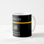 Personalisierte Goldflagge 911 Kaffeetasse (VorderseiteRechts)