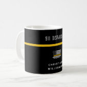 Personalisierte Goldflagge 911 Kaffeetasse (Vorderseite Links)