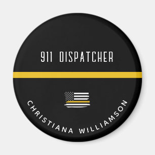 Personalisierte Goldflagge 911 Magnet