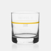 Personalisierte Goldflagge 911 Whiskyglas (Rückseite)