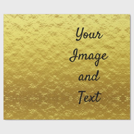 Personalisierte Goldfolie Geschenkpapier (Flach)