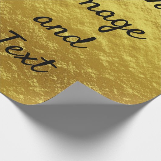 Personalisierte Goldfolie Geschenkpapier (Ecke)
