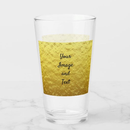 Personalisierte Goldfolie Glas (Rückseite)