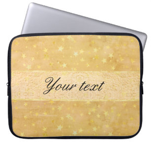 Personalisierte Goldfolie hat Watercolor in der Laptopschutzhülle