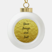 Personalisierte Goldfolie Keramik Kugel-Ornament (Vorderseite)