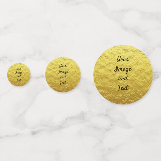 Personalisierte Goldfolie Konfetti (Vorderseiten)