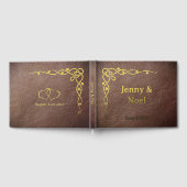 Personalisierte Goldfolie und Imitate Leder Gästebuch (Voll)