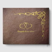 Personalisierte Goldfolie und Imitate Leder Gästebuch (Rückseite)