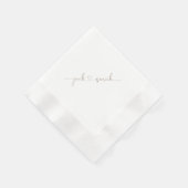 Personalisierte Goldherz-Schriftart-Namen Hochzeit Serviette (Ecke)