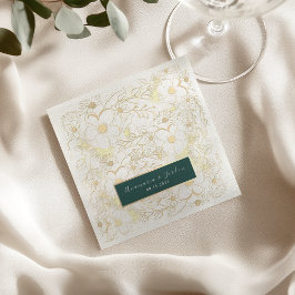 Personalisierte Goldhochzeit Napkins Serviette