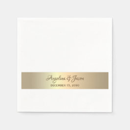 Personalisierte Goldhochzeit Napkins Serviette