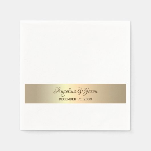 Personalisierte Goldhochzeit Napkins Serviette (Vorderseite)