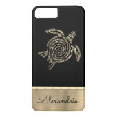 Personalisierte Goldmosaikschildkröte Case-Mate iPhone Hülle (Rückseite)