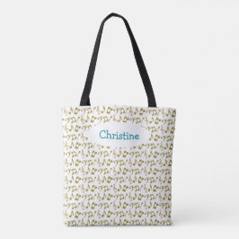 Personalisierte GoldMusiknote-Taschen-Tasche Tasche