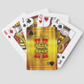 Personalisierte Goldqueen-Spielkarten Spielkarten (Rückseite)