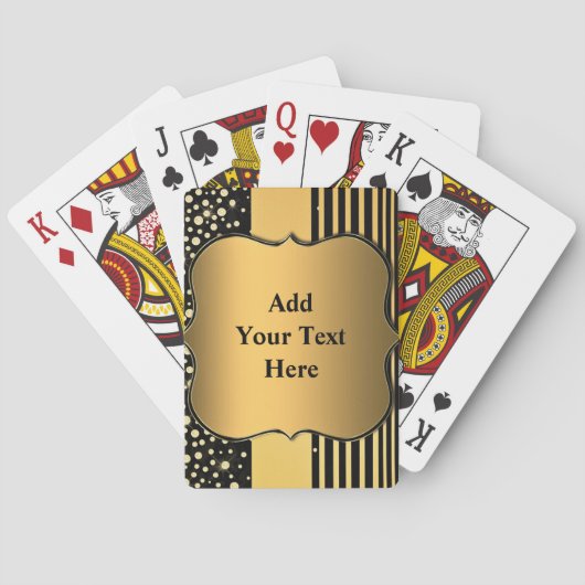 Personalisierte Goldspielkarten mit benutzerdefini Spielkarten (Rückseite)