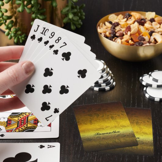 Personalisierte Goldspielkarten Spielkarten (In Situ)