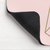 Personalisierte Goldsteine Rosa Mousepad (Ecke)