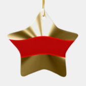 Personalisierte Goldstern-Verzierung Keramikornament (Hinten)