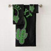 Personalisierte Golf ADD NAME Retro Pro Golfer Swi Badhandtuch Set (Insitu)