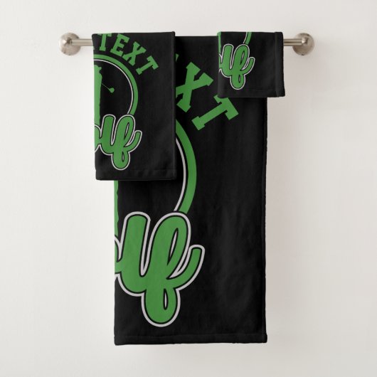 Personalisierte Golf ADD NAME Retro Pro Golfer Swi Badhandtuch Set (Insitu)