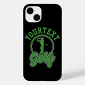 Personalisierte Golf ADD NAME Retro Pro Golfer Swi Case-Mate iPhone Hülle (Rückseite)