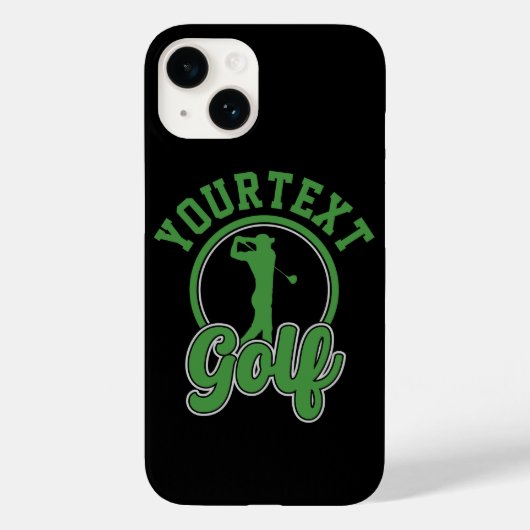 Personalisierte Golf ADD NAME Retro Pro Golfer Swi Case-Mate iPhone Hülle (Rückseite)