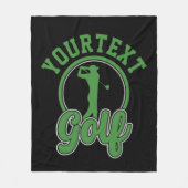 Personalisierte Golf ADD NAME Retro Pro Golfer Swi Fleecedecke (Vorderseite)
