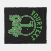 Personalisierte Golf ADD NAME Retro Pro Golfer Swi Fleecedecke (Vorderseite (Horizontal))