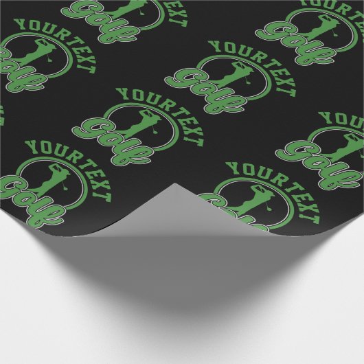 Personalisierte Golf ADD NAME Retro Pro Golfer Swi Geschenkpapier (Ecke)
