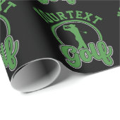 Personalisierte Golf ADD NAME Retro Pro Golfer Swi Geschenkpapier (Rolleneckpunkt)