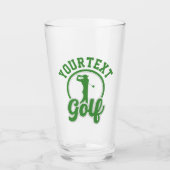 Personalisierte Golf ADD NAME Retro Pro Golfer Swi Glas (Vorderseite)