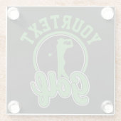 Personalisierte Golf ADD NAME Retro Pro Golfer Swi Glasuntersetzer (Rückseite)