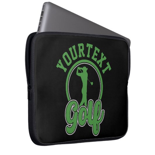 Personalisierte Golf ADD NAME Retro Pro Golfer Swi Laptopschutzhülle (Vorne Rechts)