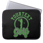 Personalisierte Golf ADD NAME Retro Pro Golfer Swi Laptopschutzhülle (Vorderseite)
