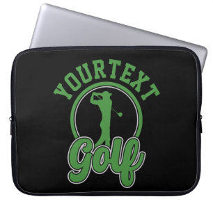 Personalisierte Golf ADD NAME Retro Pro Golfer Swi Laptopschutzhülle