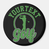 Personalisierte Golf ADD NAME Retro Pro Golfer Swi Magnet (Vorne)